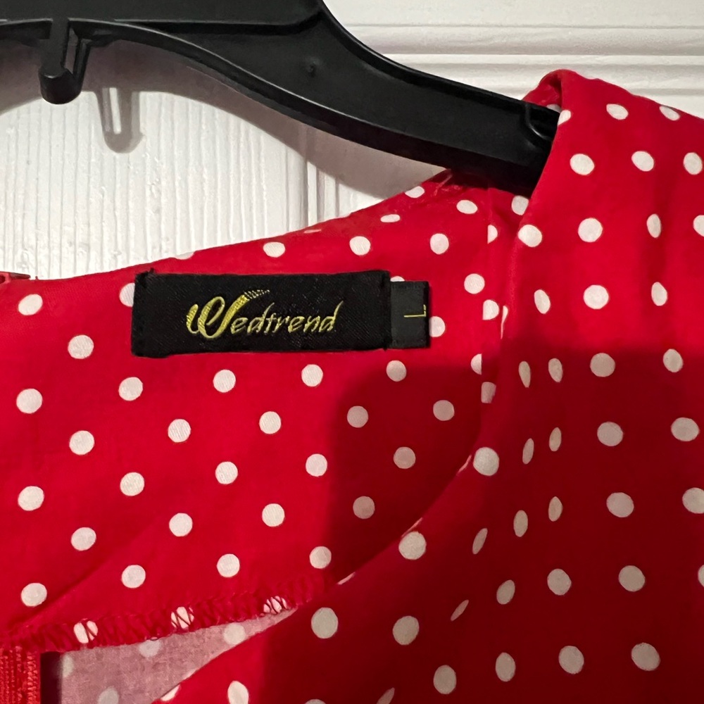 Wedtrend Red Polka Dot Dress